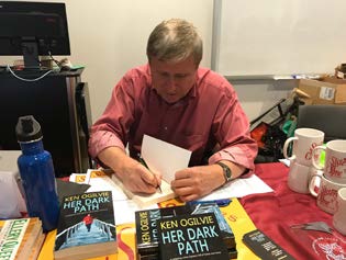 Ken Ogilvie signing books at Sleuth of Baker Street February 2018