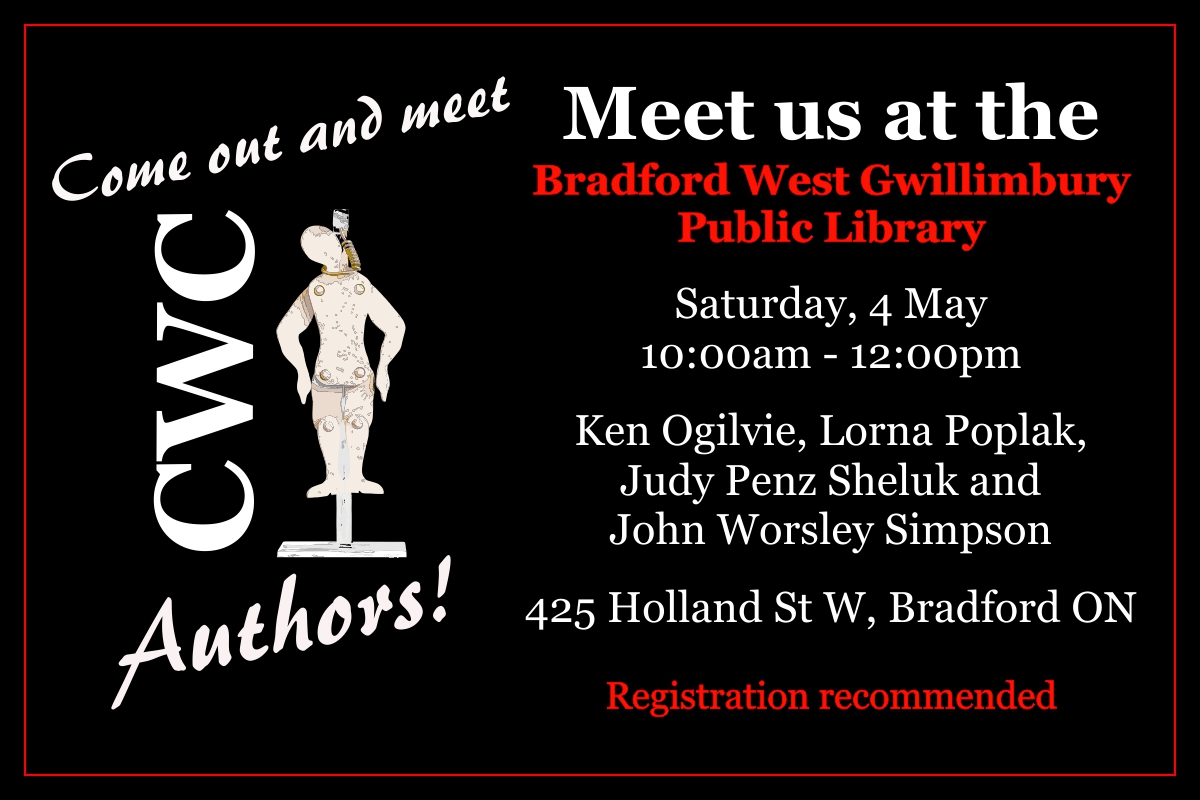 Crime Writers of Canada Author Appearance promotional graphic